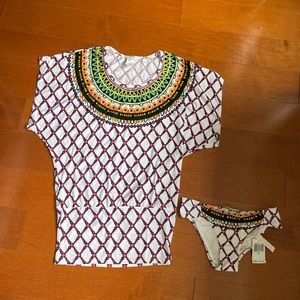 Trina Turk Cover Up Dress/ Swim bottom Set
